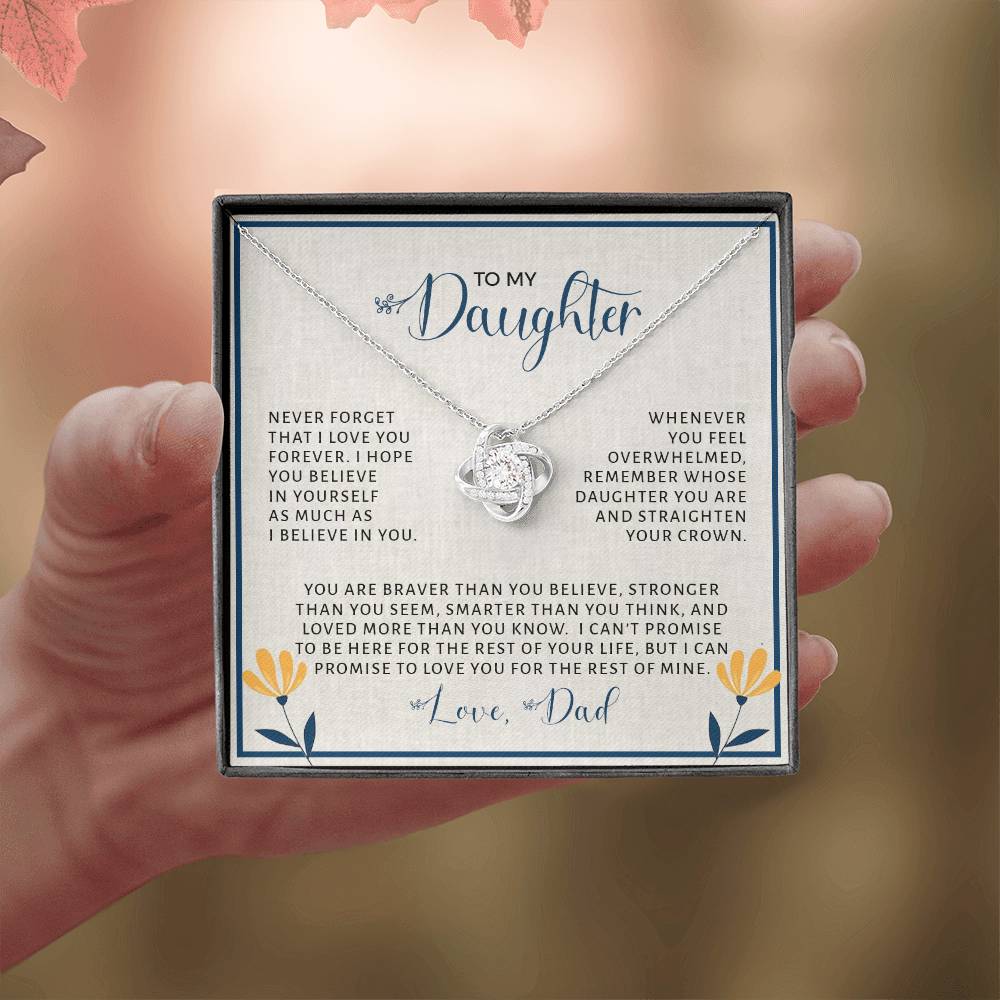 To My Daughter | Never Forget (Love Knot Necklace)