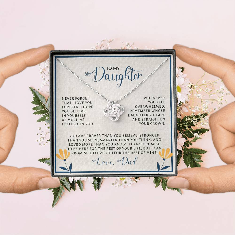 To My Daughter | Never Forget (Love Knot Necklace)