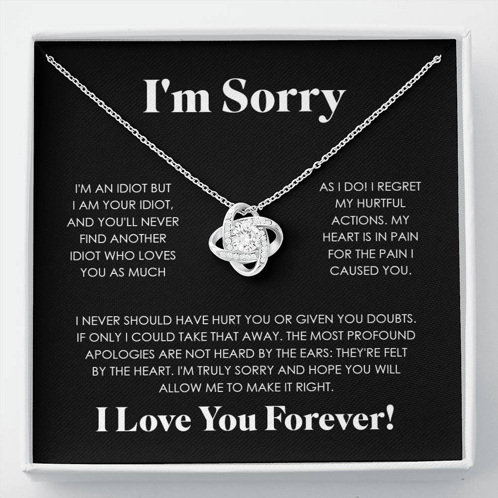 APOLOGIES LOVE KNOT NECKLACE
