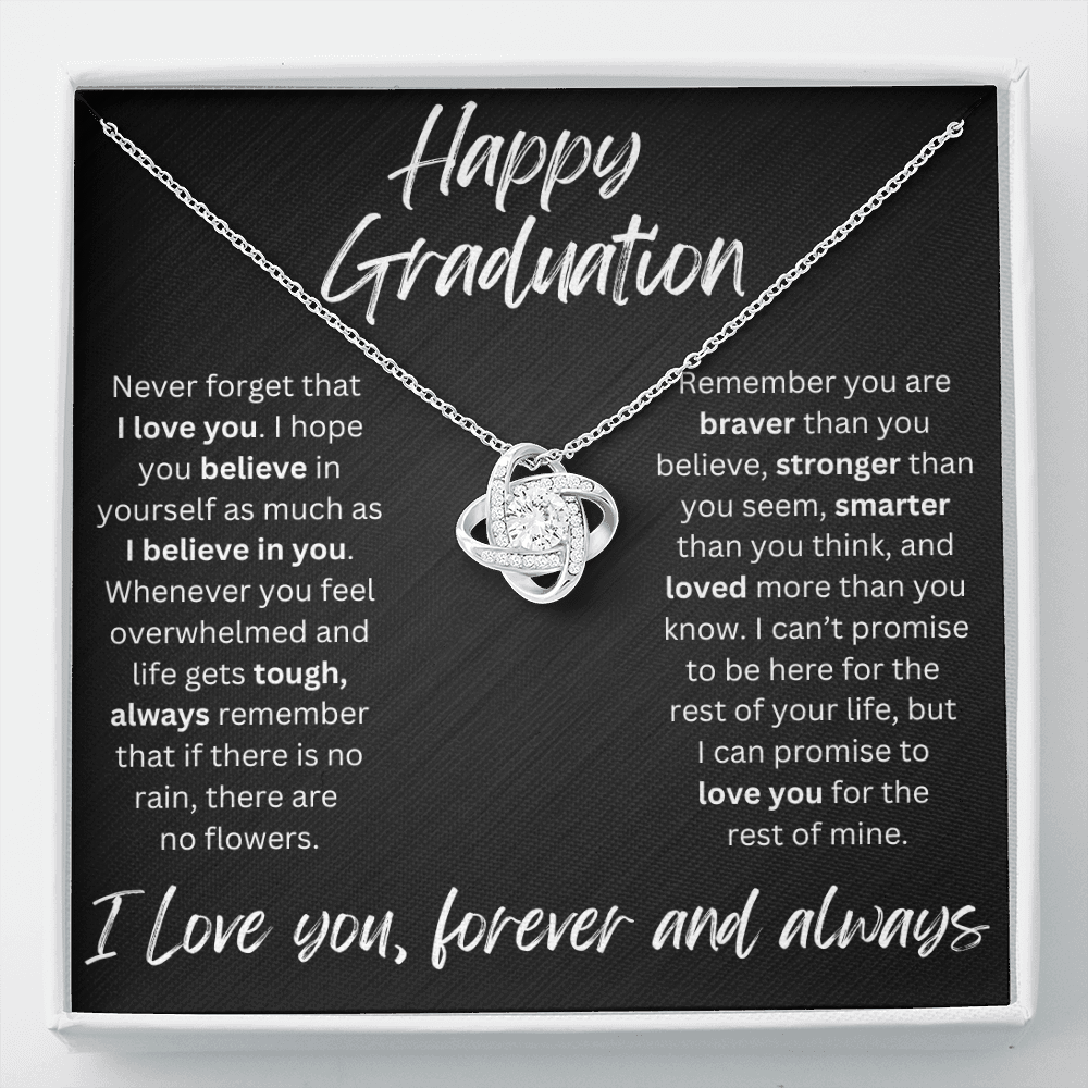 Happy Graduation | No Rain, No Flowers | Love Knot Necklace