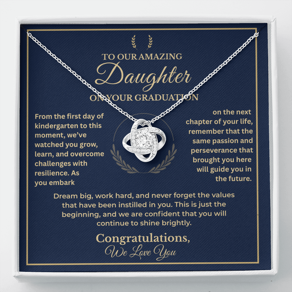 To Our Amazing Daughter Graduation Pendant – Inspirational Card Included