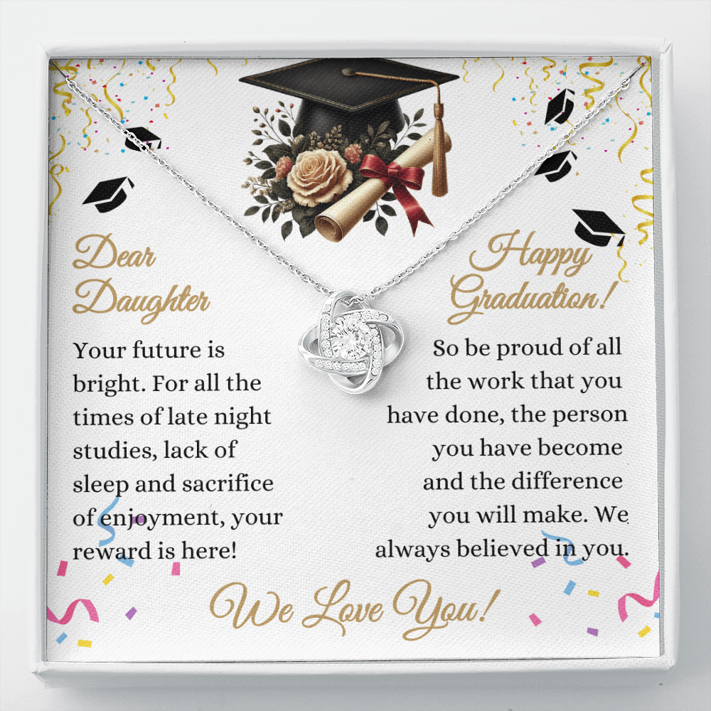 To My Daughter | Happy Graduation | Love Knot Necklace