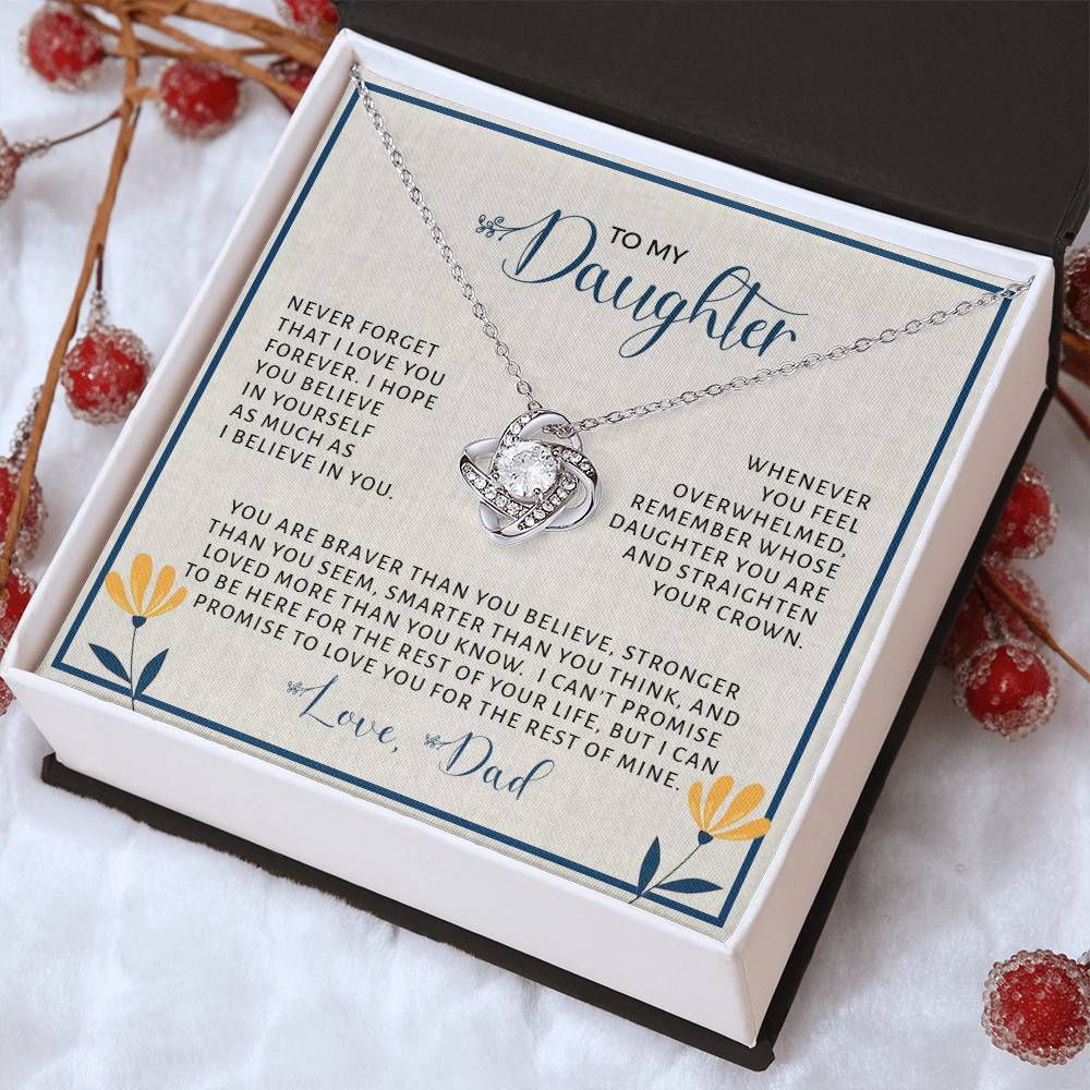 To My Daughter | Never Forget (Love Knot Necklace)