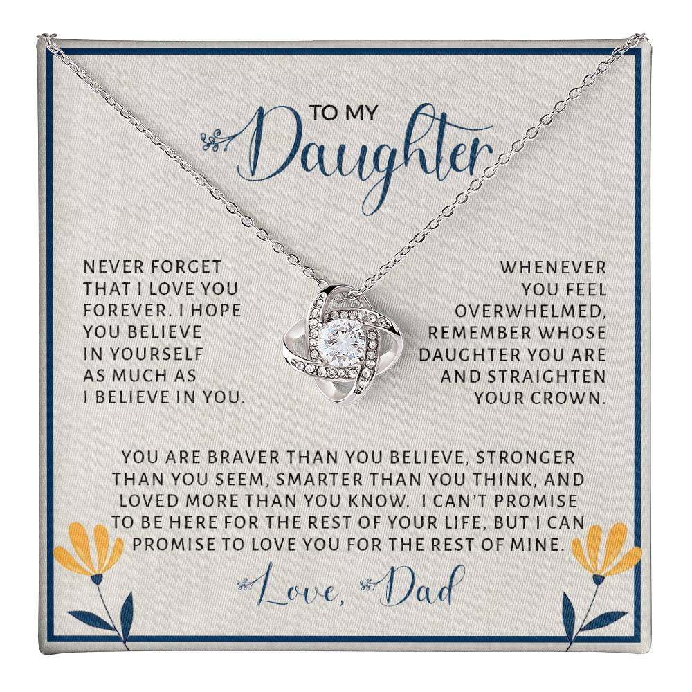 To My Daughter | Never Forget (Love Knot Necklace)