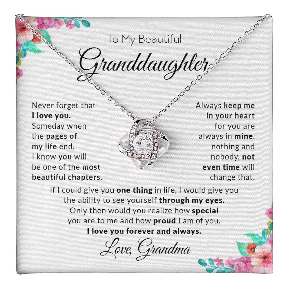 TO MY GRANDDAUGHTER CHAPTERS LOVE KNOT NECKLACE