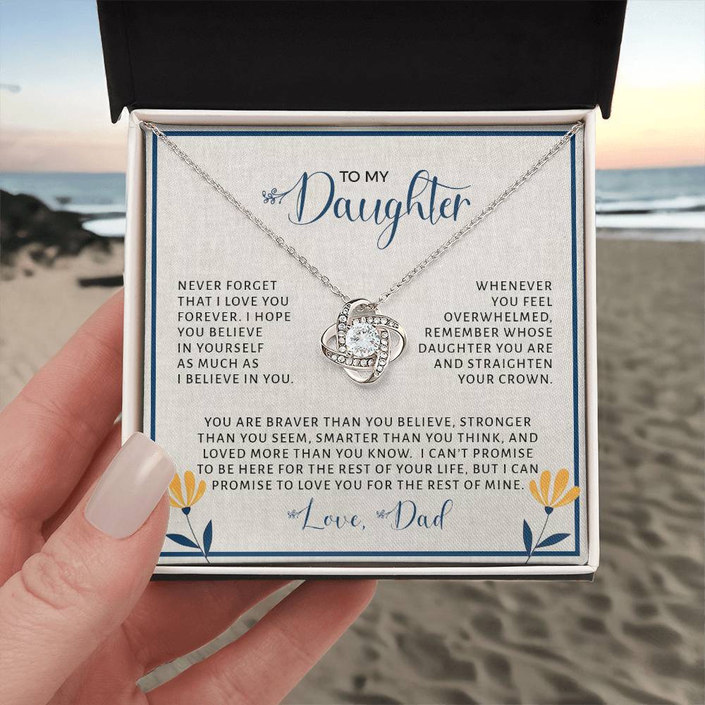 To My Daughter | Never Forget (Love Knot Necklace)