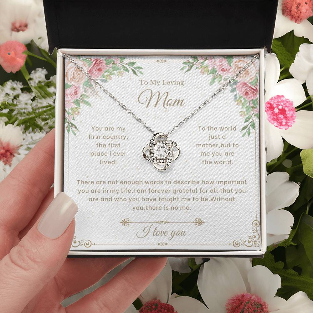 To My Loving Mom | Love Knot Necklace