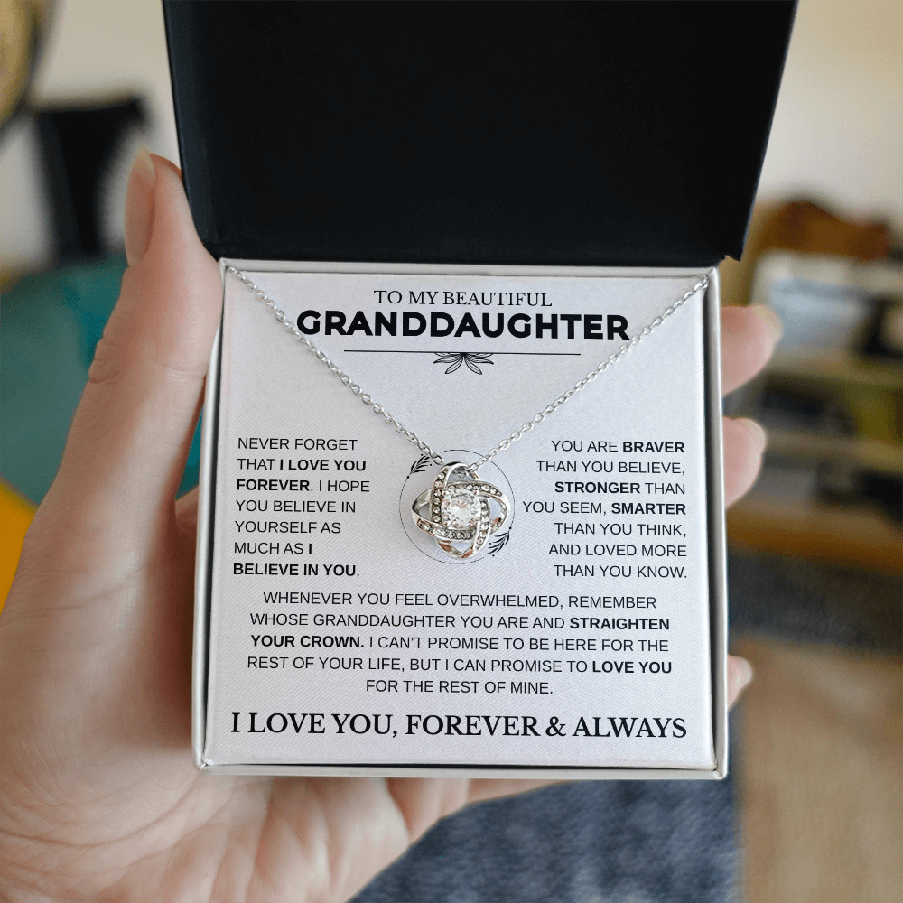 Gift For Granddaughter, "Never Forget That I Love You"