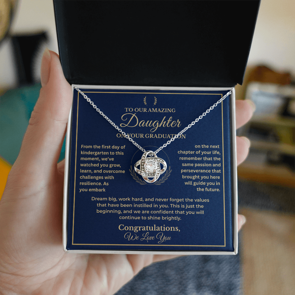 To Our Amazing Daughter Graduation Pendant – Inspirational Card Included