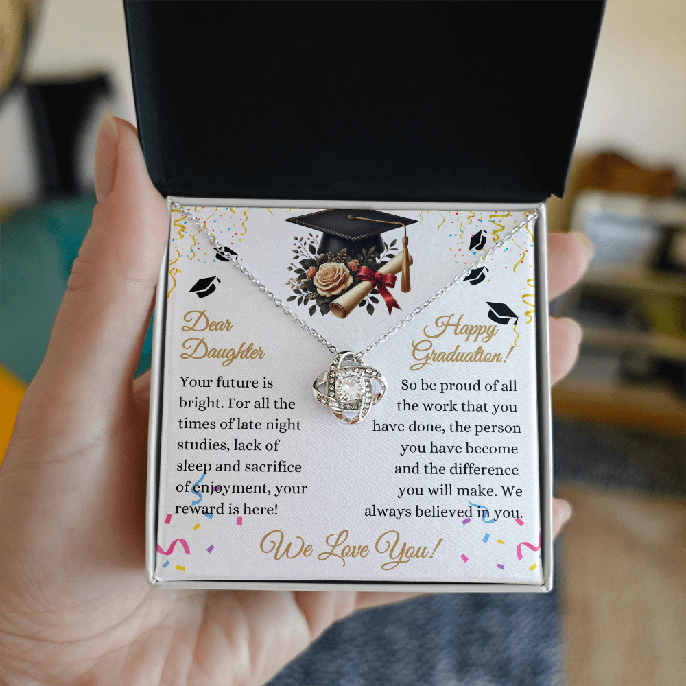 To My Daughter | Happy Graduation | Love Knot Necklace