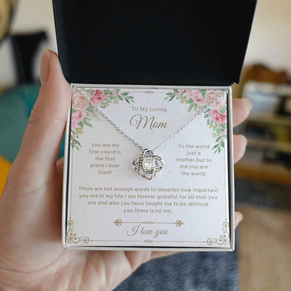 To My Loving Mom | Love Knot Necklace