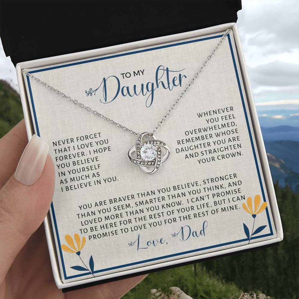 To My Daughter | Never Forget (Love Knot Necklace)