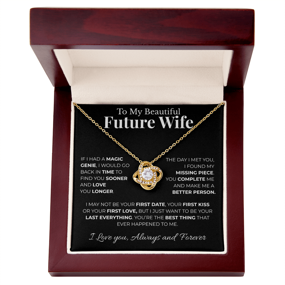 To My Beautiful Future Wife | My Missing Piece | Love Knot Necklace