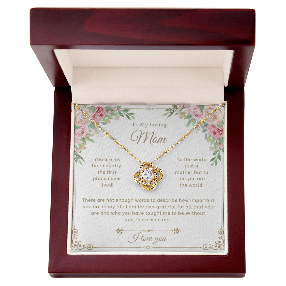 To My Loving Mom | Love Knot Necklace