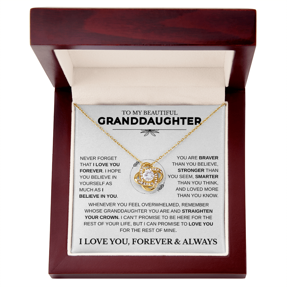 Gift For Granddaughter, "Never Forget That I Love You"