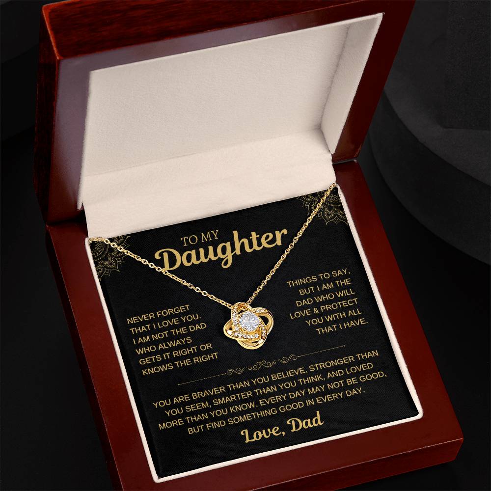 To My Daughter | Love & Protect | Loveknot Necklace