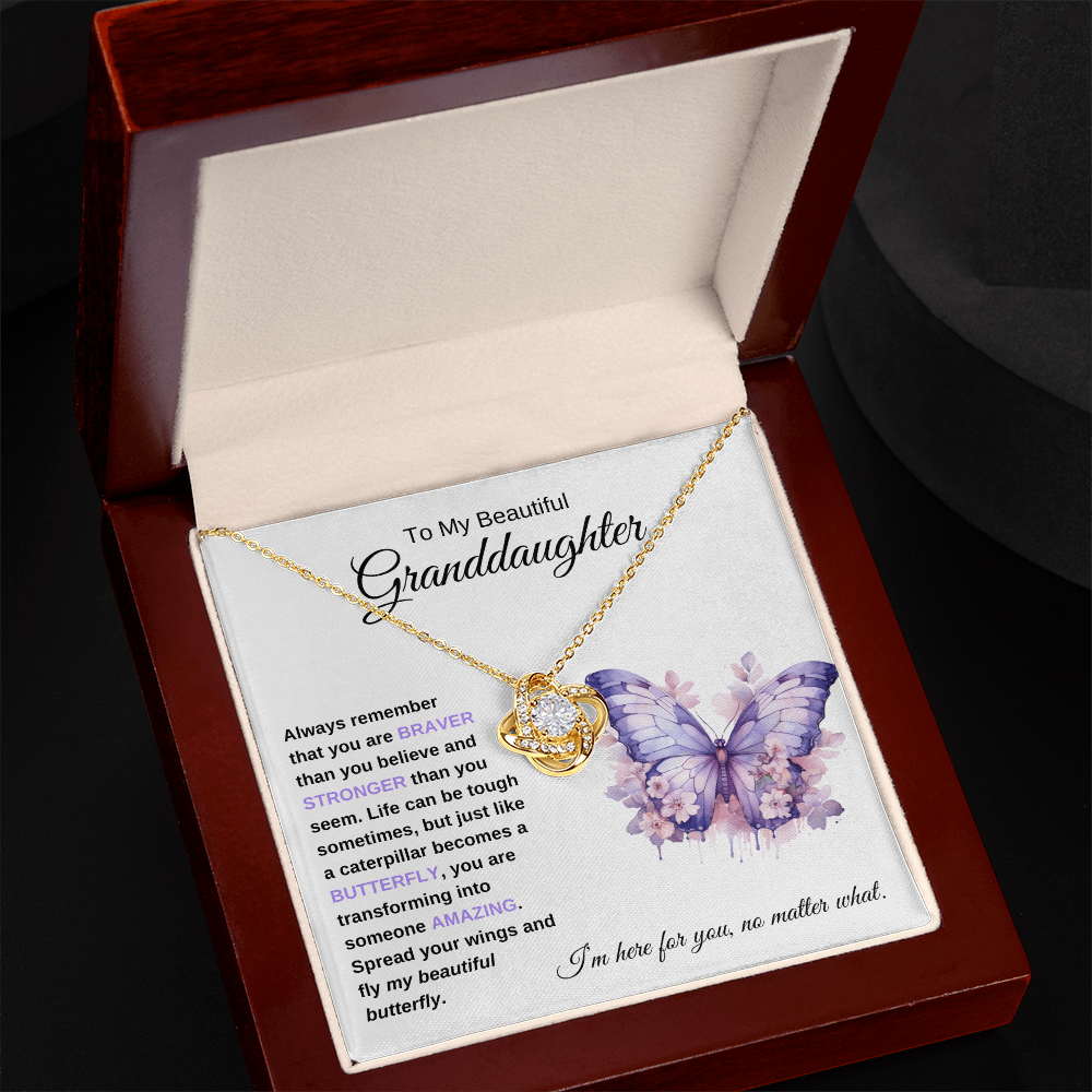 Granddaughter Gift | Watching You Grow Has Been My Greatest Joy | "Beautiful Butterfly" Necklace