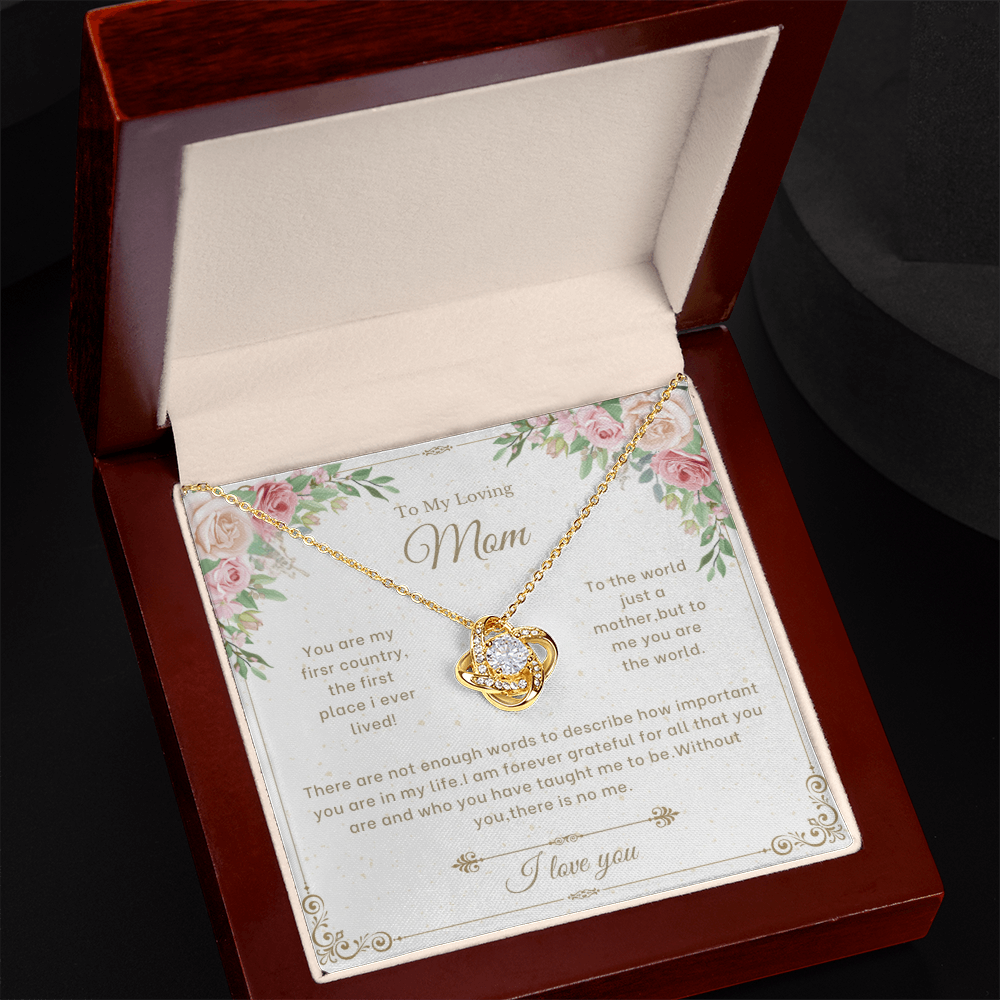 To My Loving Mom | Love Knot Necklace