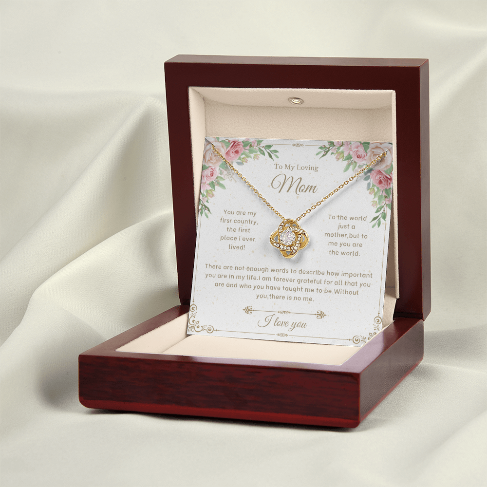 To My Loving Mom | Love Knot Necklace