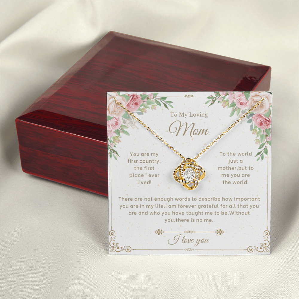 To My Loving Mom | Love Knot Necklace