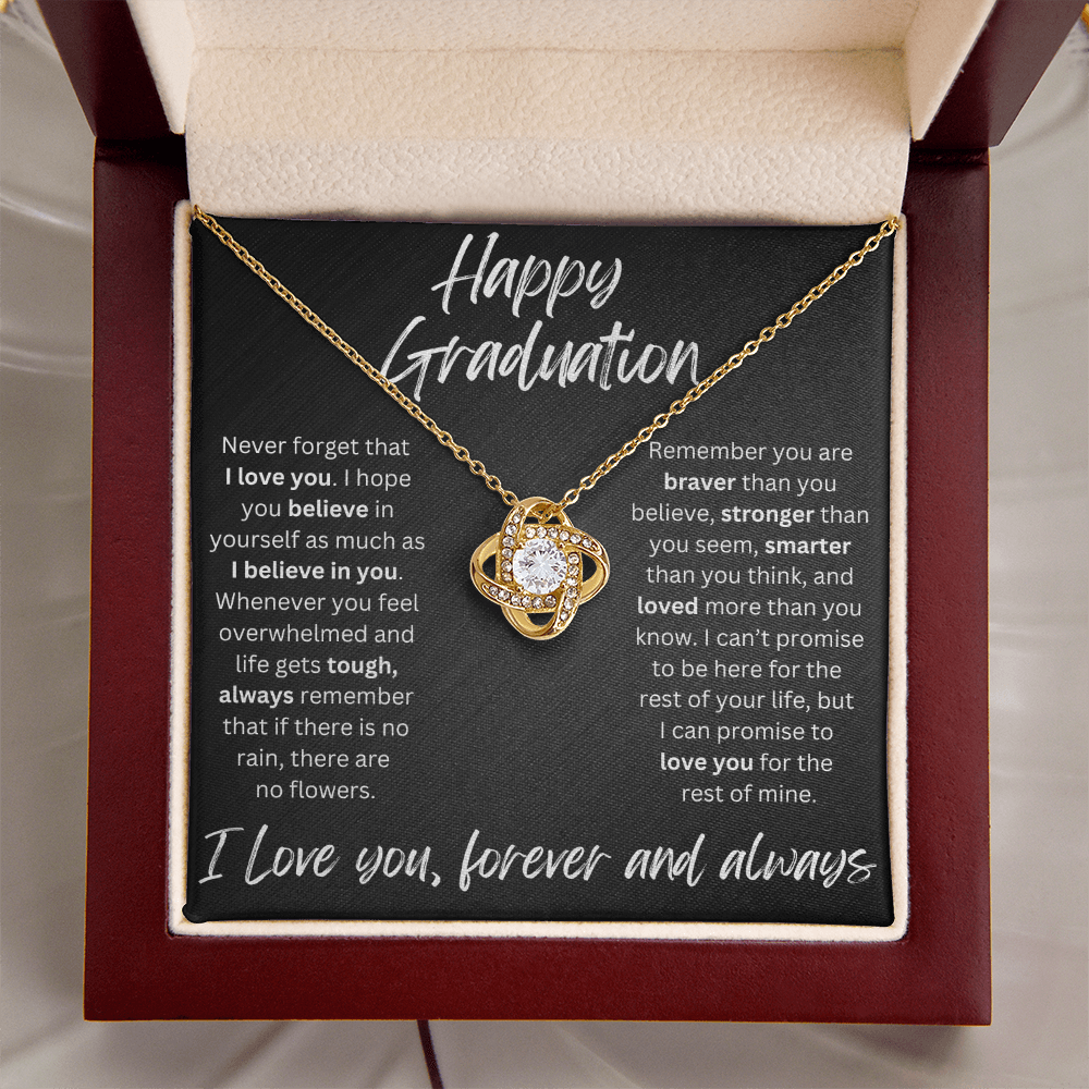 Happy Graduation | No Rain, No Flowers | Love Knot Necklace