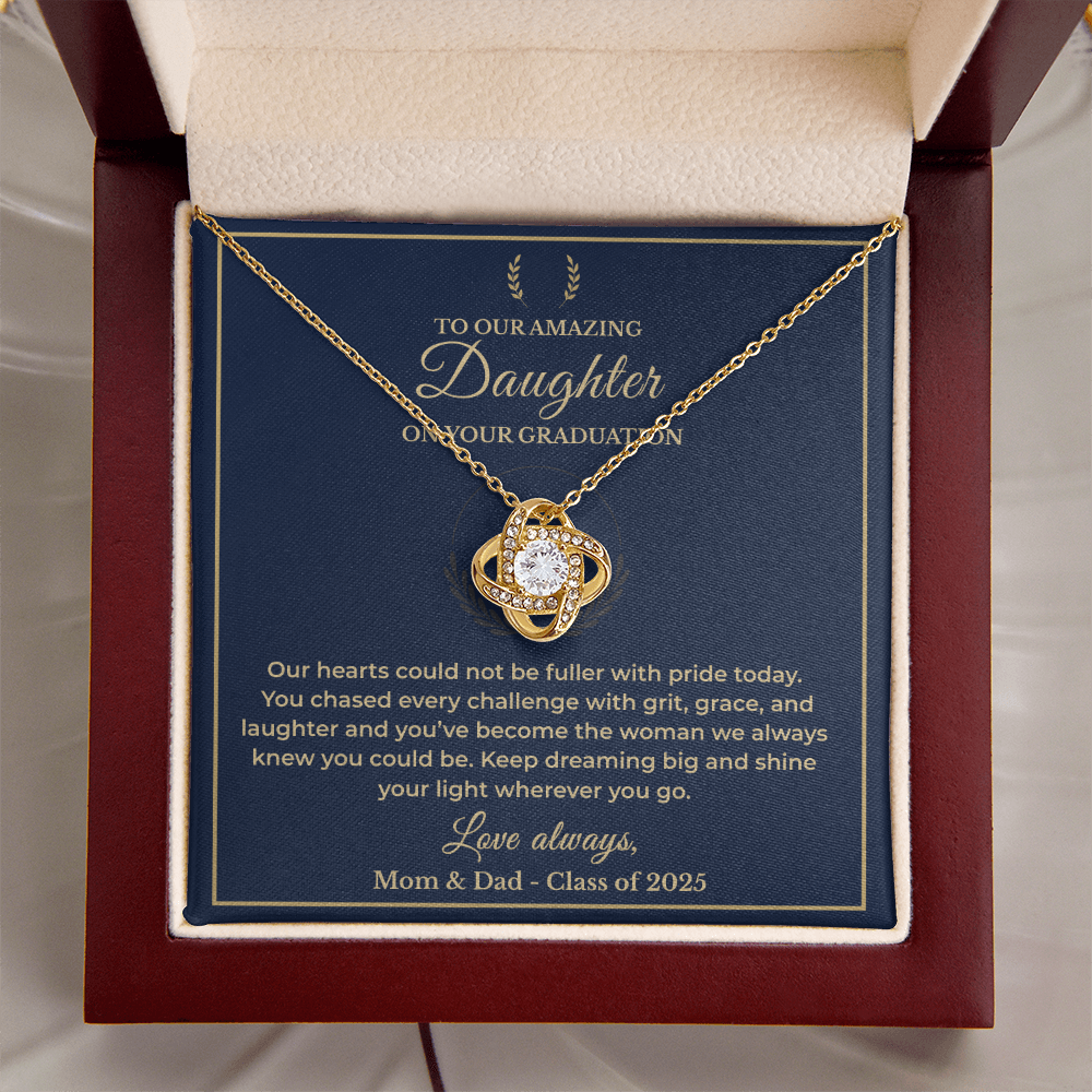 Shine Bright Graduation Message Card Necklace – Gift for Daughter