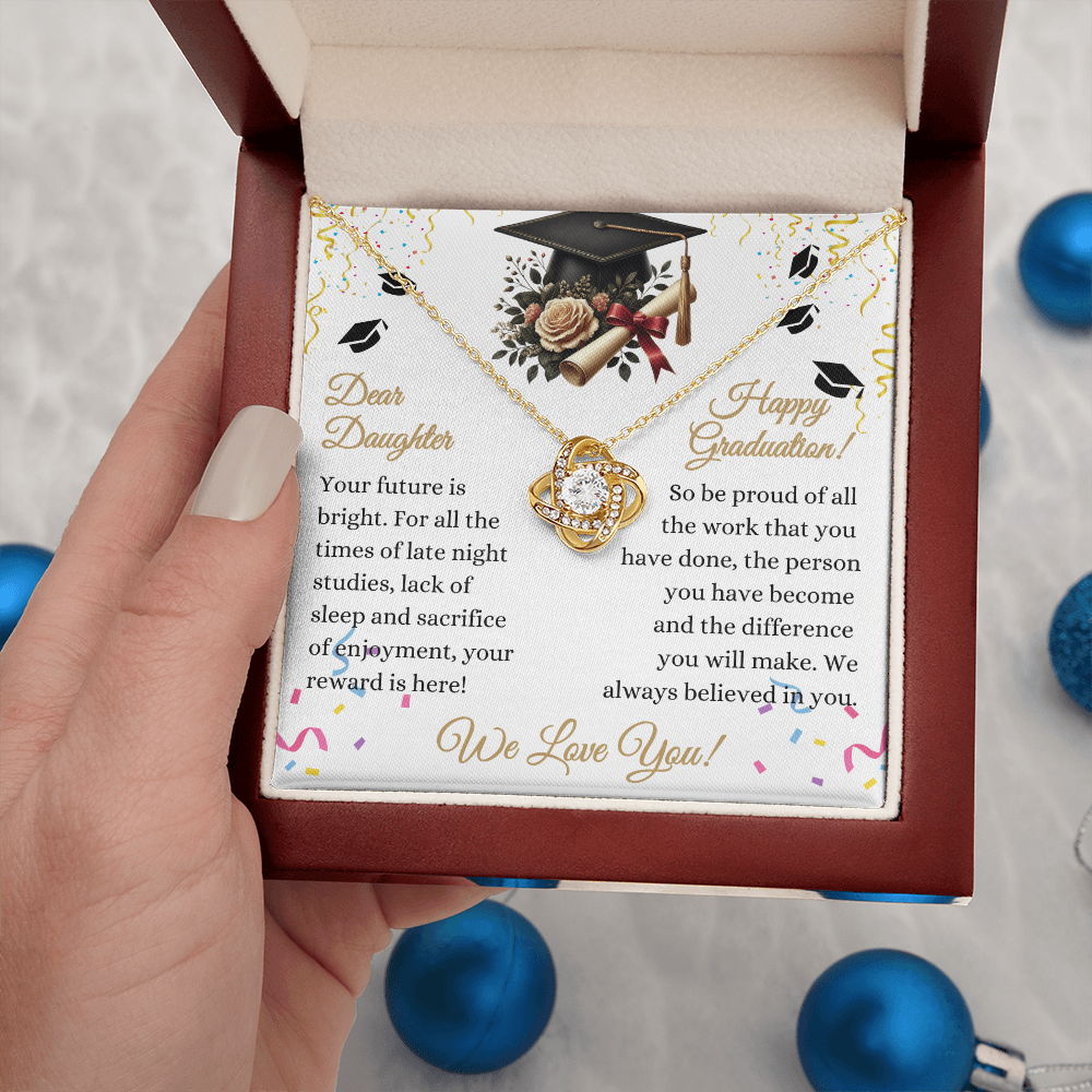 To My Daughter | Happy Graduation | Love Knot Necklace