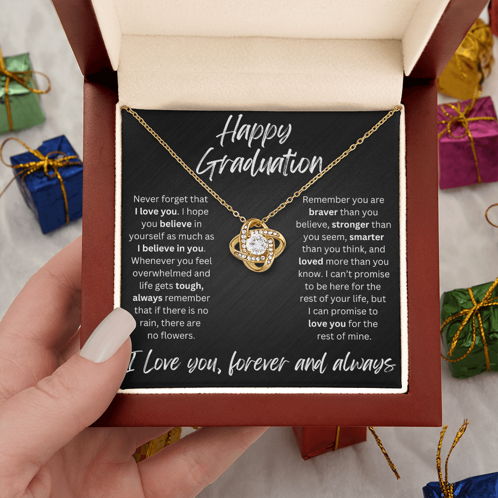 Happy Graduation | No Rain, No Flowers | Love Knot Necklace