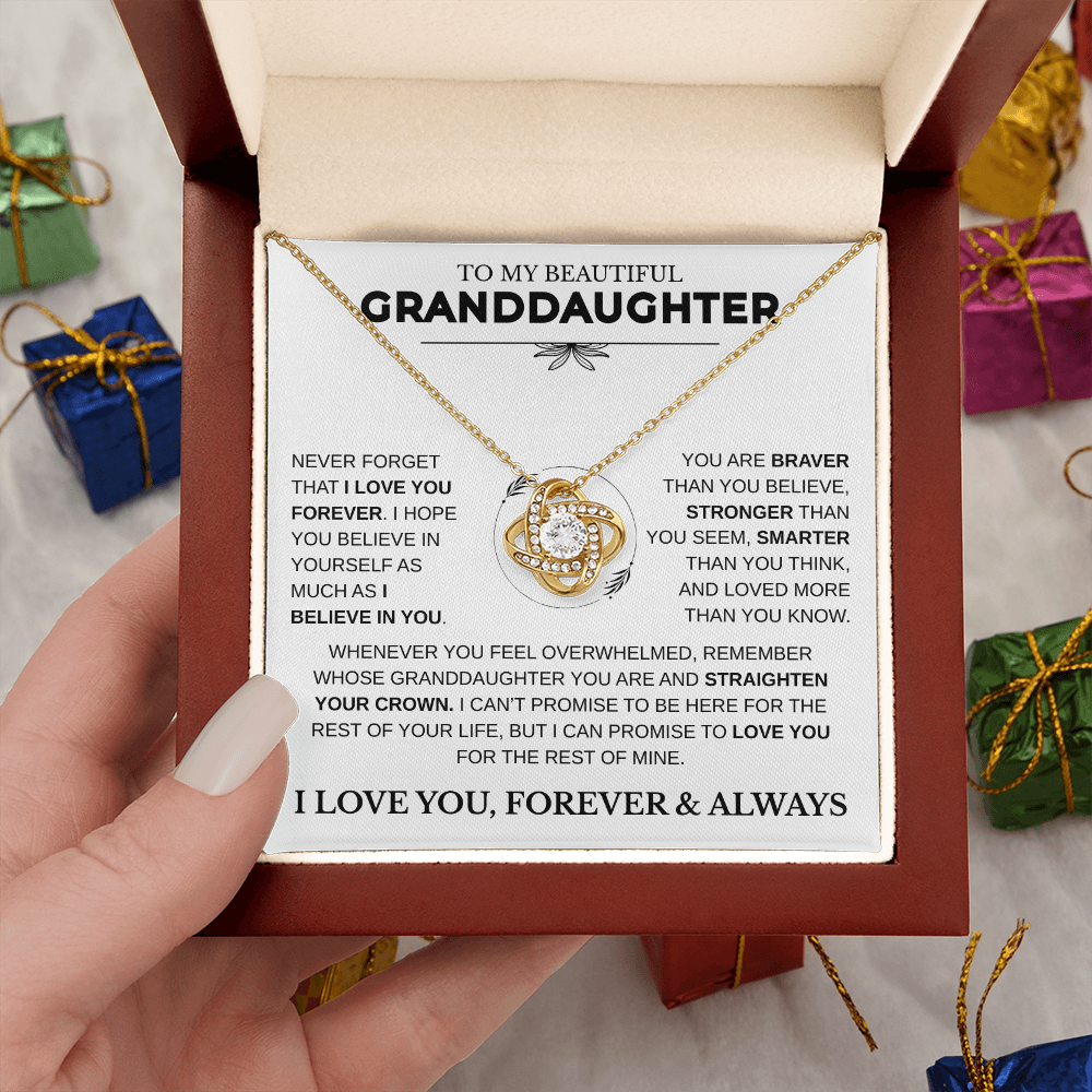 Gift For Granddaughter, "Never Forget That I Love You"