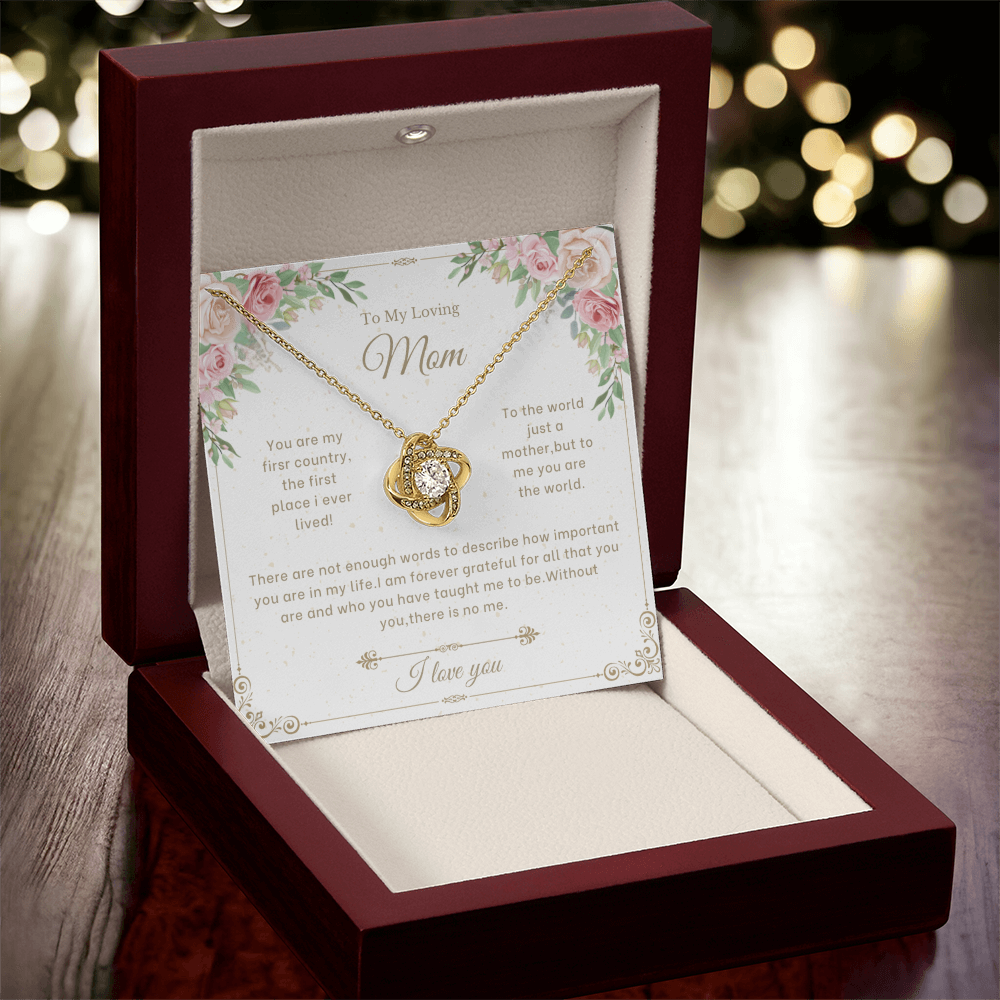 To My Loving Mom | Love Knot Necklace