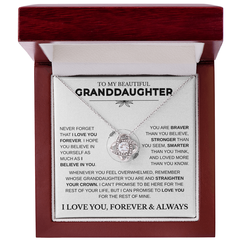 Gift For Granddaughter, "Never Forget That I Love You"