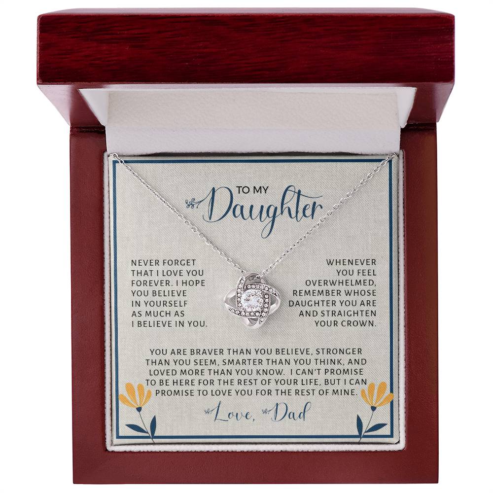 To My Daughter | Never Forget (Love Knot Necklace)