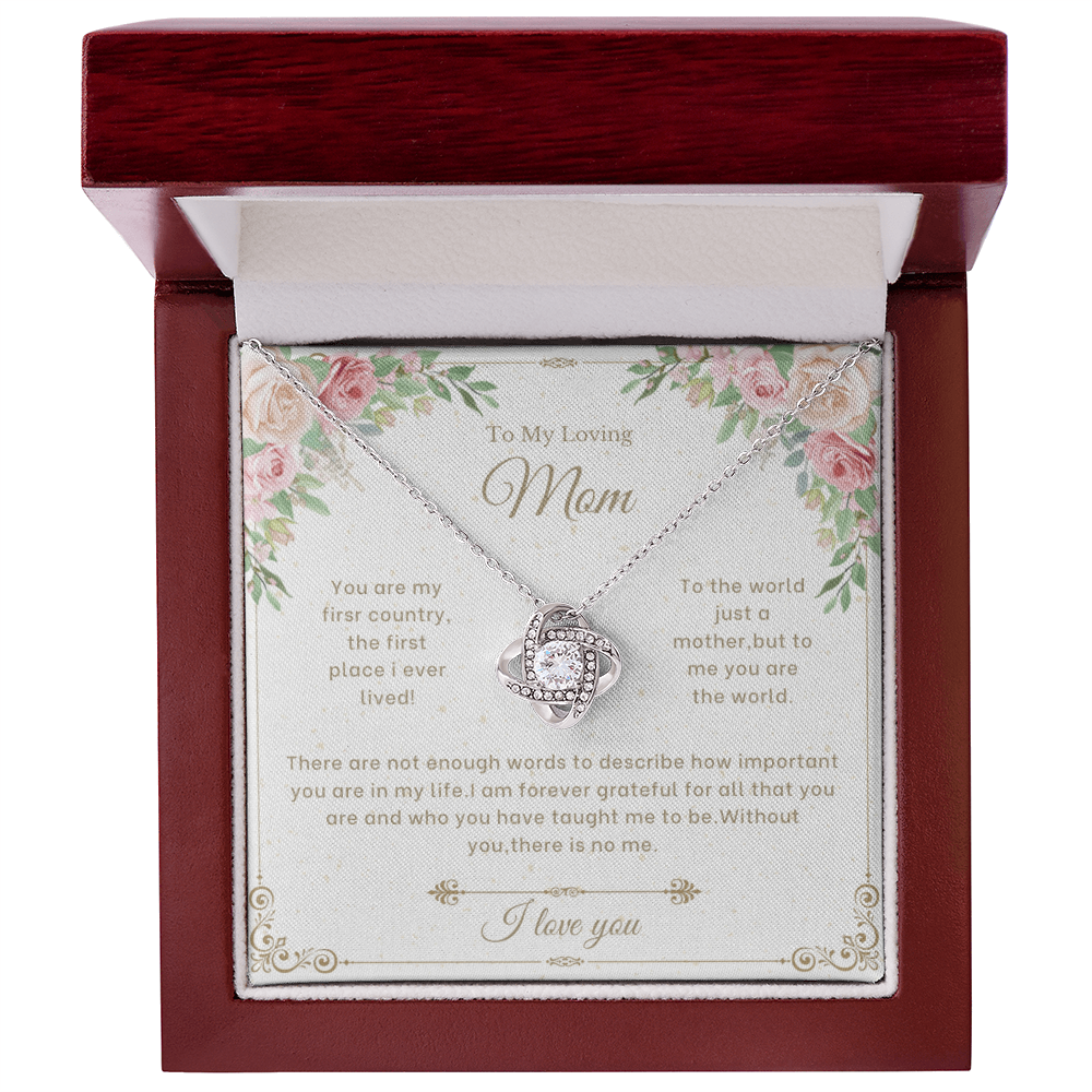 To My Loving Mom | Love Knot Necklace