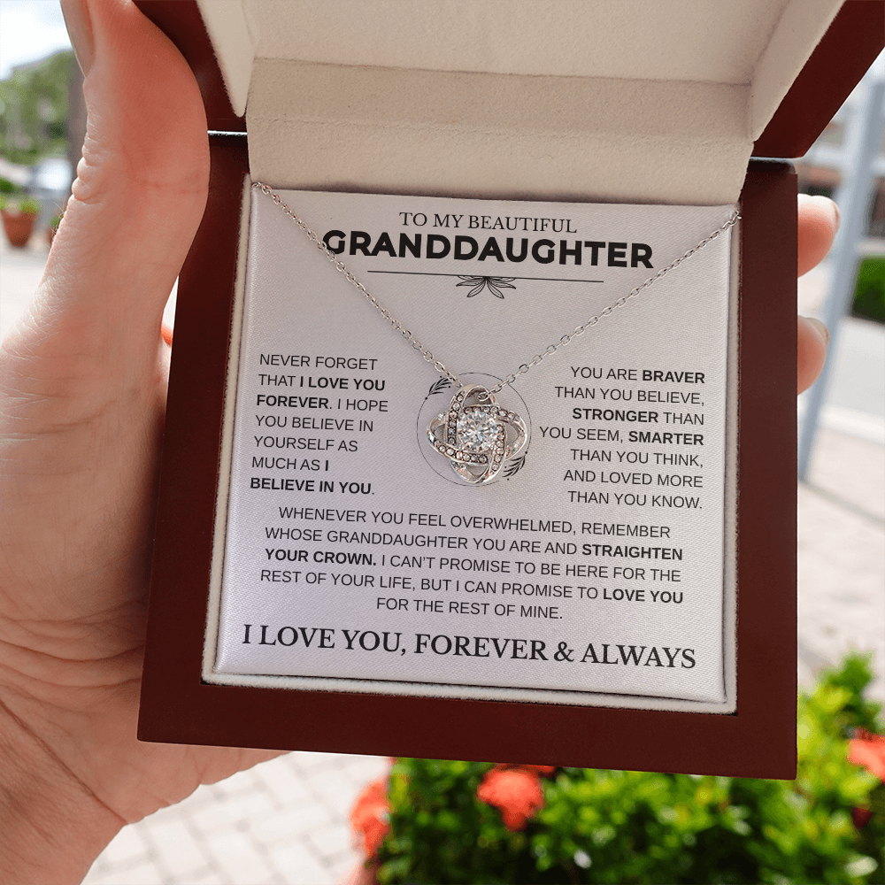 Gift For Granddaughter, "Never Forget That I Love You"