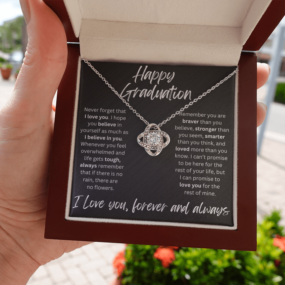 Happy Graduation | No Rain, No Flowers | Love Knot Necklace