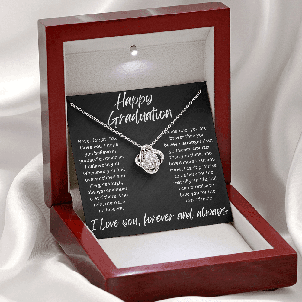 Happy Graduation | No Rain, No Flowers | Love Knot Necklace