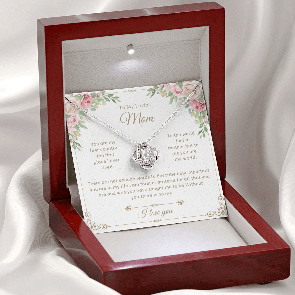 To My Loving Mom | Love Knot Necklace