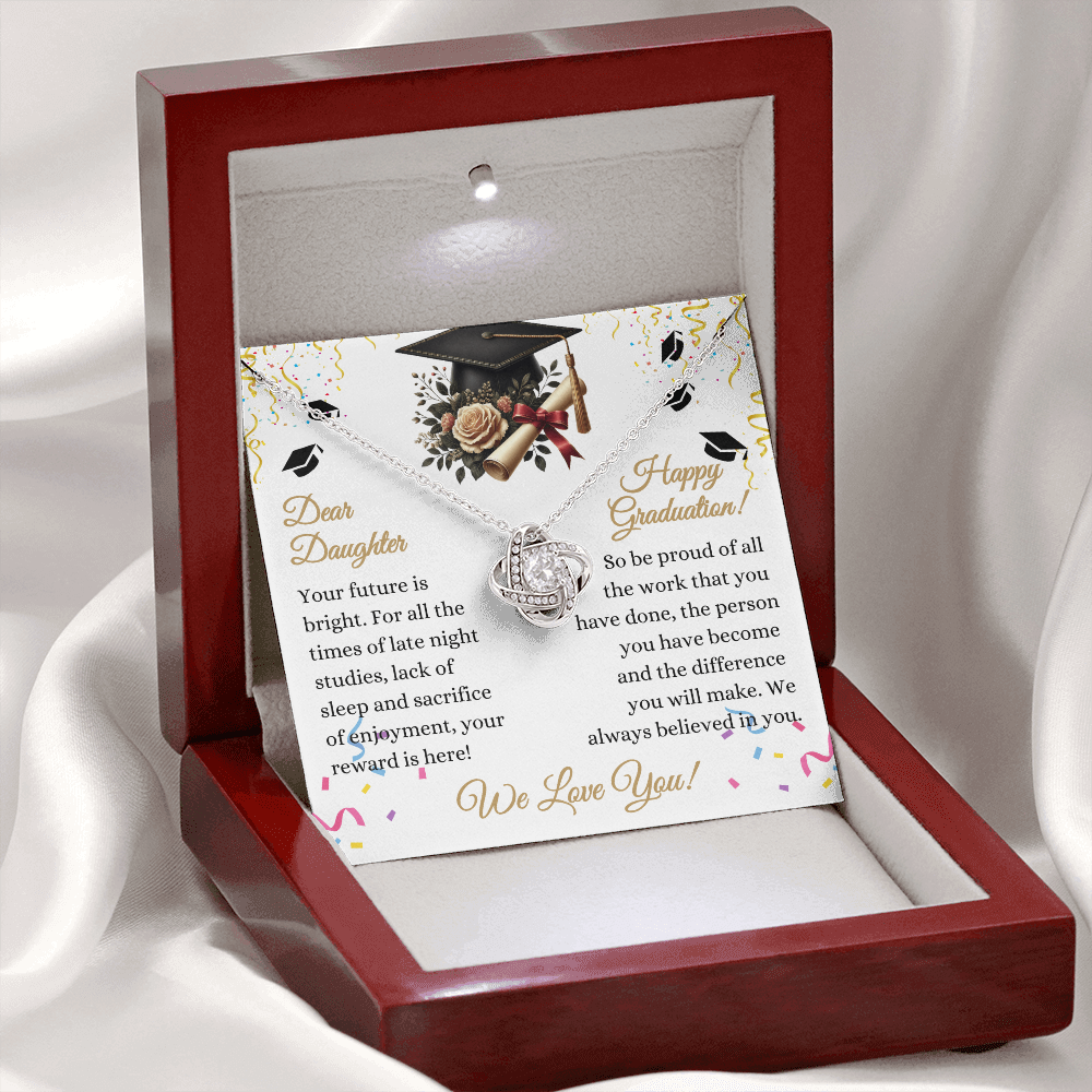 To My Daughter | Happy Graduation | Love Knot Necklace