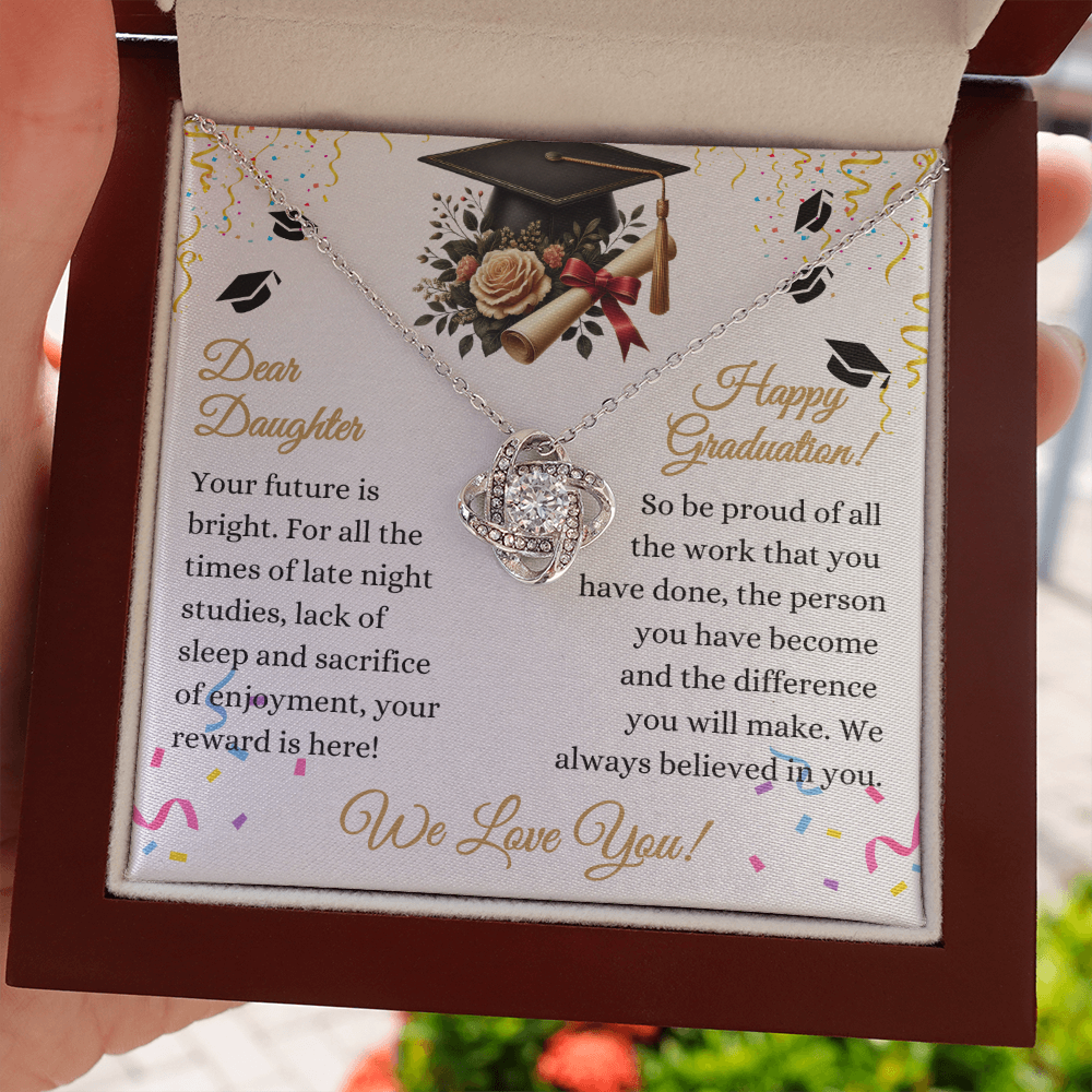 To My Daughter | Happy Graduation | Love Knot Necklace
