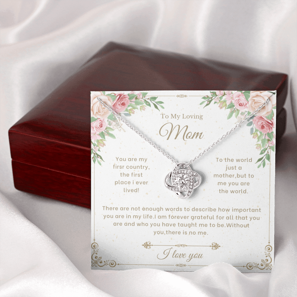 To My Loving Mom | Love Knot Necklace