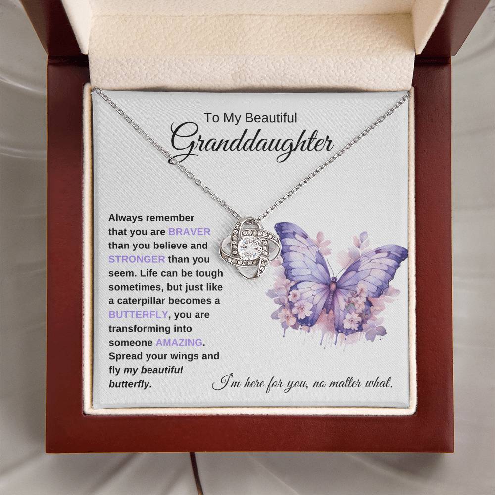 Granddaughter Gift | Watching You Grow Has Been My Greatest Joy | "Beautiful Butterfly" Necklace