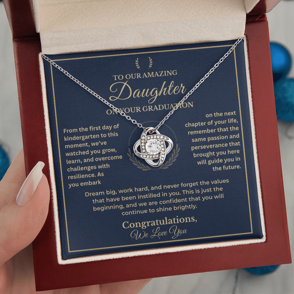 To Our Amazing Daughter Graduation Pendant – Inspirational Card Included