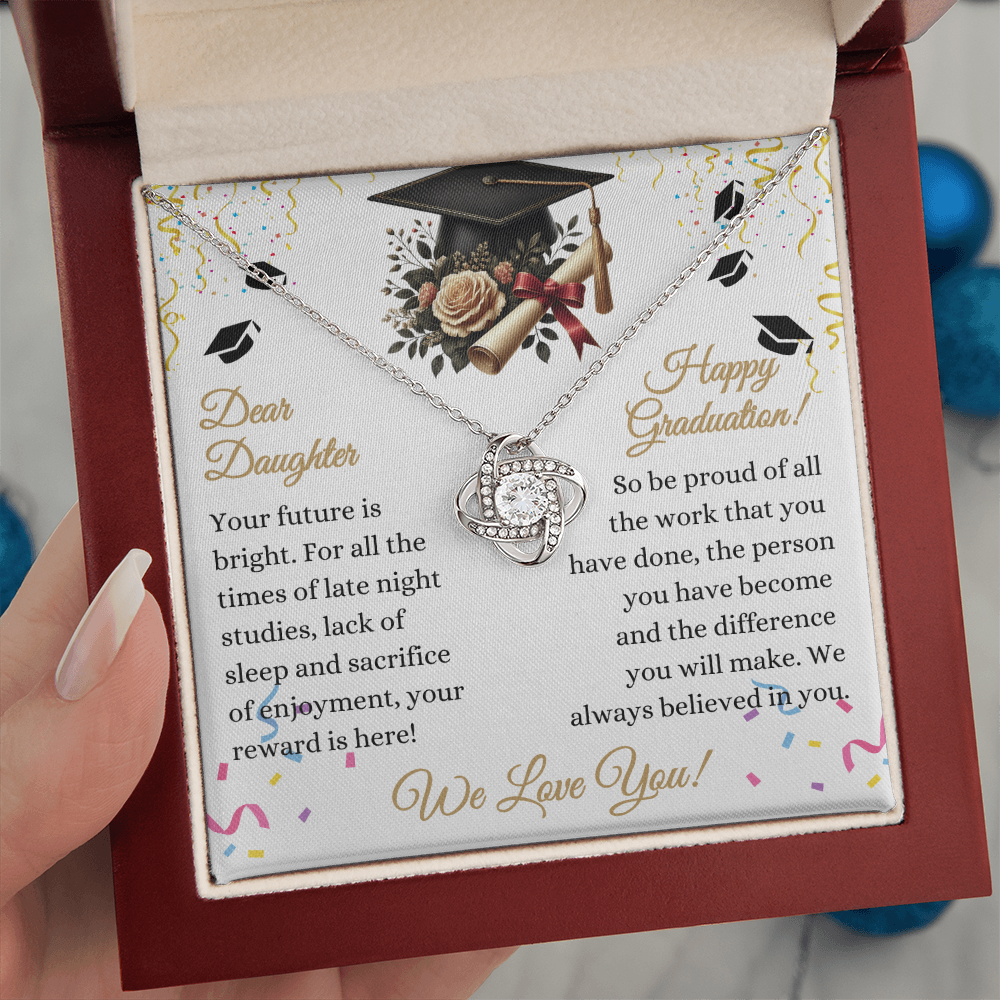 To My Daughter | Happy Graduation | Love Knot Necklace