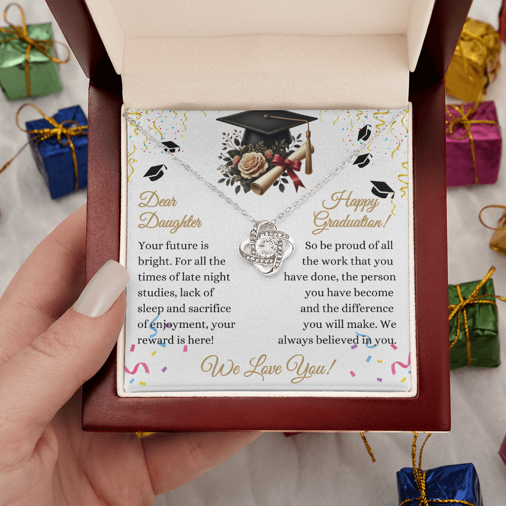 To My Daughter | Happy Graduation | Love Knot Necklace