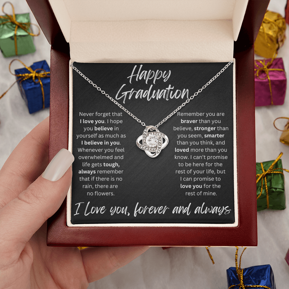 Happy Graduation | No Rain, No Flowers | Love Knot Necklace