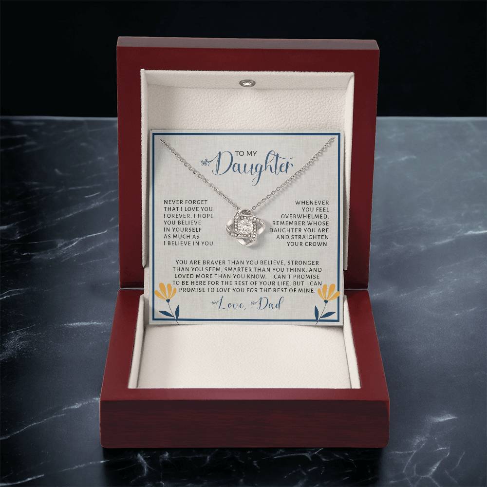 To My Daughter | Never Forget (Love Knot Necklace)