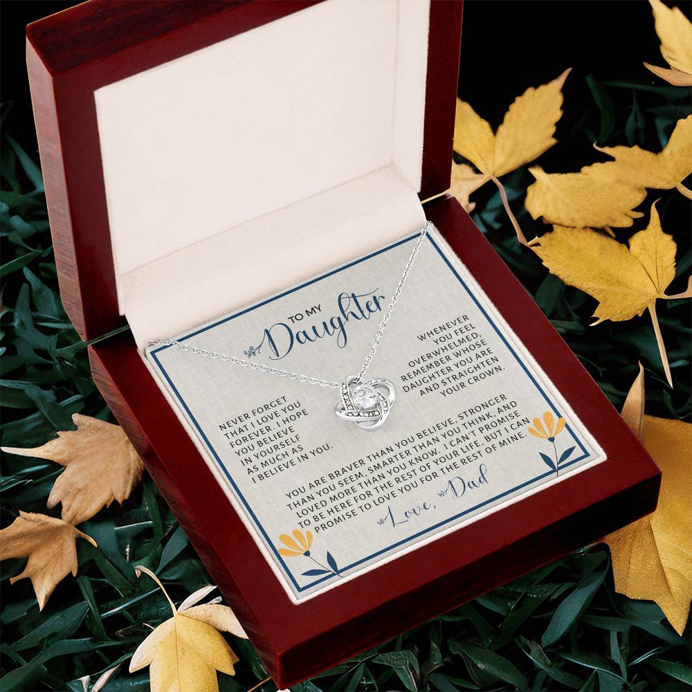 To My Daughter | Never Forget (Love Knot Necklace)