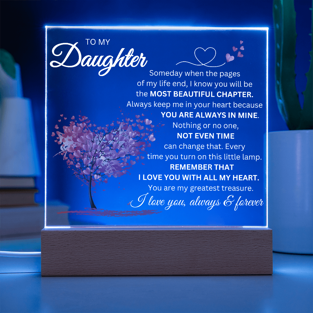 To My Daughter | Beautiful Chapter | Acrylic Plaque
