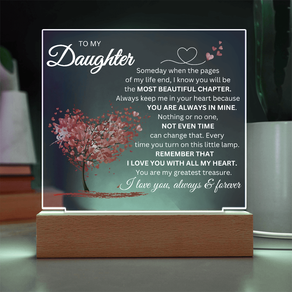 To My Daughter | Beautiful Chapter | Acrylic Plaque