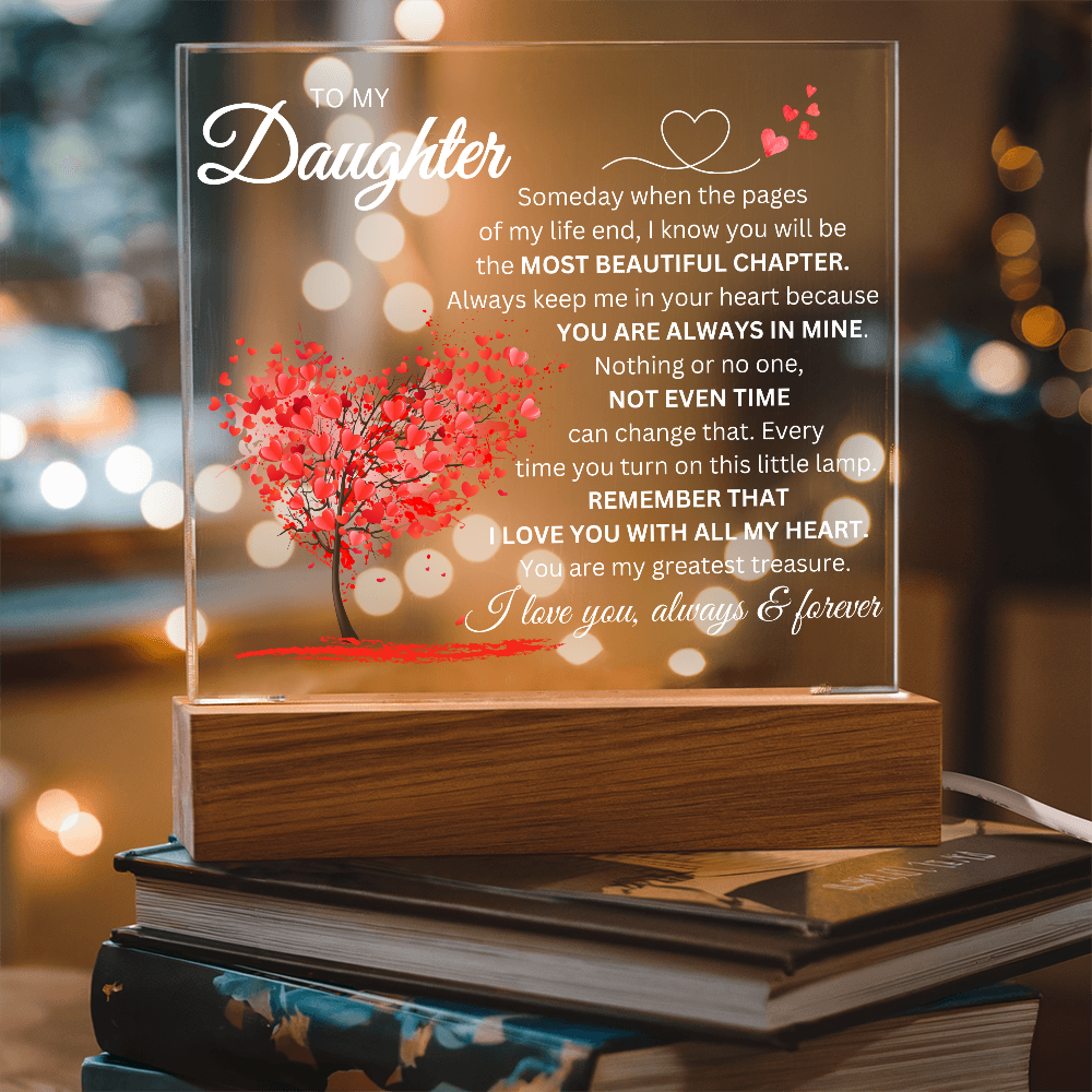 To My Daughter | Beautiful Chapter | Acrylic Plaque